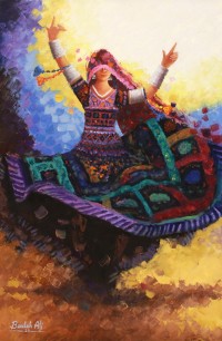 Bandah Ali, 24 x 36 Inch, Acrylic on Canvas, Figurative-Painting, AC-BNA-068